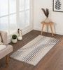 Grey Stripes Polypropylene 5 ft x 2.5 ft Machine Made Runner