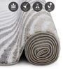 Grey Stripes Polypropylene 5 ft x 2 ft Machine Made Runner