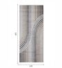 Grey Stripes Polypropylene 5 ft x 2 ft Machine Made Runner