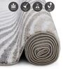 Grey Stripes Polypropylene 7 ft x 5 ft Machine Made Carpet