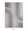 Grey Stripes Polypropylene 7 ft x 5 ft Machine Made Carpet