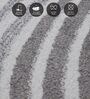 Grey Stripes Polypropylene 7 ft x 5 ft Machine Made Carpet