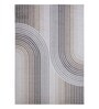 Grey Stripes Polypropylene 7 ft x 5 ft Machine Made Carpet