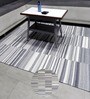 Grey Stripes Wool 7X6 Feet Hand Woven Carpet