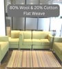 Grey Stripes Wool 8X5 Feet Hand Woven Carpet