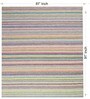 Grey Stripes Wool 8X5 Feet Hand Woven Carpet