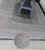 Grey Stripes Wool 8X5 Feet Handloom Carpet