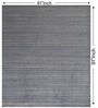 Grey Stripes Wool 8X5 Feet Handloom Carpet