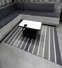 Grey Stripes Wool And Viscose 5 ft x 7 ft Hand Woven Carpet