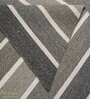 Grey Stripes Wool And Viscose 5 ft x 7 ft Hand Woven Carpet