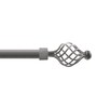 Grey Swirl Iron Expandable 2 Curtain Rod with Accessories ( 36 to 66 Inches)