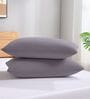 Grey Terry 300 TC Waterproof 18x28 inches Pillow Protector Covers Set of 2