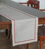 Grey Textured Cotton Blend (12 x 84 ) Table Runner