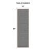 Grey Textured Cotton Blend (12 x 84 ) Table Runner
