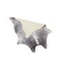 Grey Shaggy Polyester 3 ft x 5 ft Machine Made Carpet