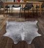 Grey Shaggy Polyester 3 ft x 5 ft Machine Made Carpet