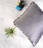 Grey Textured Velvet 16 x 16 Inches Cushion Covers (Set of 5)