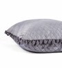 Grey Textured Velvet 16 x 16 Inches Cushion Covers (Set of 5)