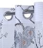 Grey Tissue Semisheer 7 Feet Eyelet Curtain (Set of 2)