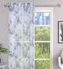 Grey Tissue Semisheer 7 Feet Eyelet Curtain (Set of 2)