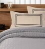 Grey Geometric 144 TC 100% Cotton King Sized Bed Sheets with 2 Pillow Covers
