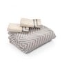 Grey Geometric 144 TC 100% Cotton King Sized Bed Sheets with 2 Pillow Covers