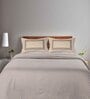 Grey Geometric 144 TC 100% Cotton King Sized Bed Sheets with 2 Pillow Covers