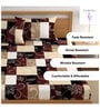 Brown and Beige Geometric 200 TC 100% Cotton Queen Size Fitted Bedsheet with 2 Pillow Covers