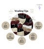 Brown and Beige Geometric 200 TC 100% Cotton Queen Size Fitted Bedsheet with 2 Pillow Covers