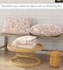 Grey & Maroon Traditional 200 TC 100% Cotton Queen Size Bed Sheets with 2 Pillow Covers Serenity  Collection