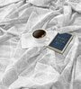 Grey Traditional 200 TC Cotton Fitted Double Bedsheet with 2 pillow cover