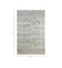 Grey Traditional Blended Wool 6 ft x 9 ft Hand Knotted Carpet