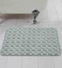 Grey Geometric Cotton 17x25 Inches AntiSkid Bath Mat