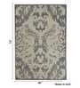 Grey Abstract Cotton 4 Ft X 6 Ft Hand Woven Hand Printed Rug