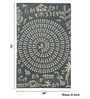 Grey Traditional Cotton 4 ft X 6 ft Hand Woven Hand Printed Rug