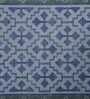 Grey Geometric Cotton 4 ft X 6 ft Hand Woven Hand Printed Rug