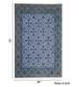 Grey Geometric Cotton 4 ft X 6 ft Hand Woven Hand Printed Rug