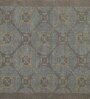 Grey Geometric Cotton 4 ft X 6 ft Hand Woven Hand Printed Rug