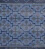 Grey Geometric Cotton 4 ft X 6 ft Hand Woven Hand Printed Rug