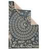 Grey Traditional Cotton 4 ft X 6 ft Hand Woven Hand Printed Rug
