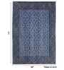 Grey Geometric Cotton 4 ft X 6 ft Hand Woven Hand Printed Rug