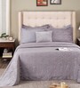 Grey Traditional Cotton and Viscose 7 Pieces Double Bedding Set Grandeur Collection