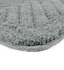 Grey Geometric Microfibre 19x27 Inches AntiSkid Bath Mat