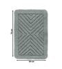 Grey Geometric Microfibre 19x27 Inches AntiSkid Bath Mat
