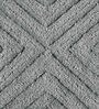 Grey Geometric Microfibre 19x27 Inches AntiSkid Bath Mat
