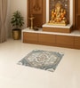 Grey Traditional Polyester 24x24 Inches Skid-Resistant Backing Prayer Mats (Pack of 1)