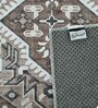 Grey Traditional Polyester 24x24 Inches Skid-Resistant Backing Prayer Mats (Pack of 1)