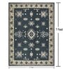 Grey Traditional Polyester 5 ft x 7 ft Machine made Carpet