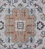 Grey Traditional Polyester 9 ft x 12 ft Machine Made Carpet
