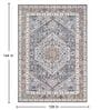 Grey Traditional Polyester 9 ft x 12 ft Machine Made Carpet
